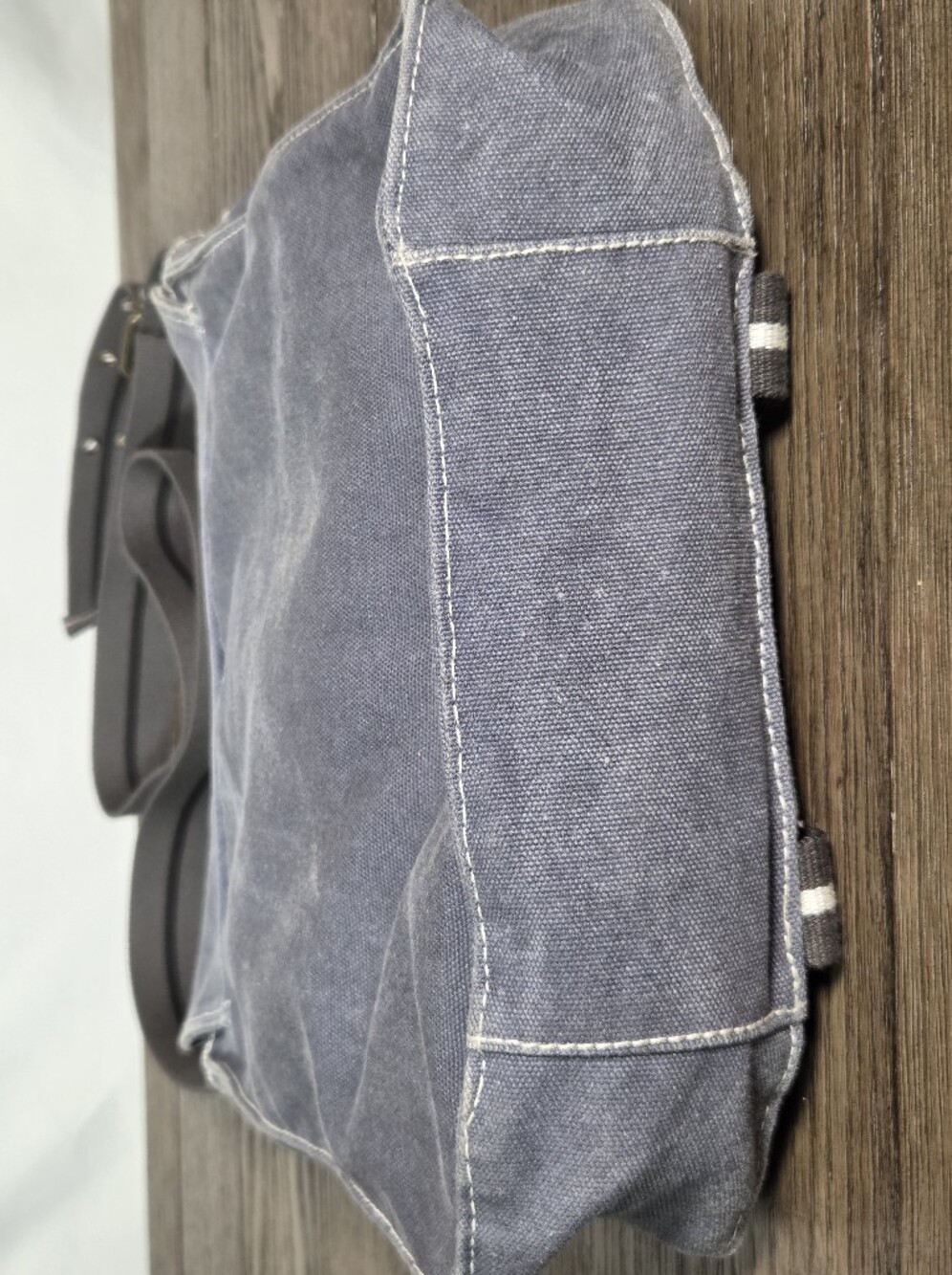 Vtg DIESEL Y2K Distressed Grey Canvas Messenger Bag - Excellent Condition - Picture 7 of 13